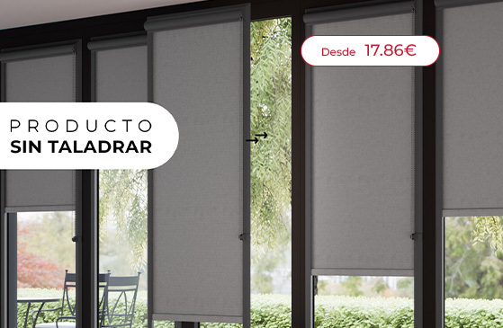 Estores enrollables sin taladrar a medida Cortinadecor